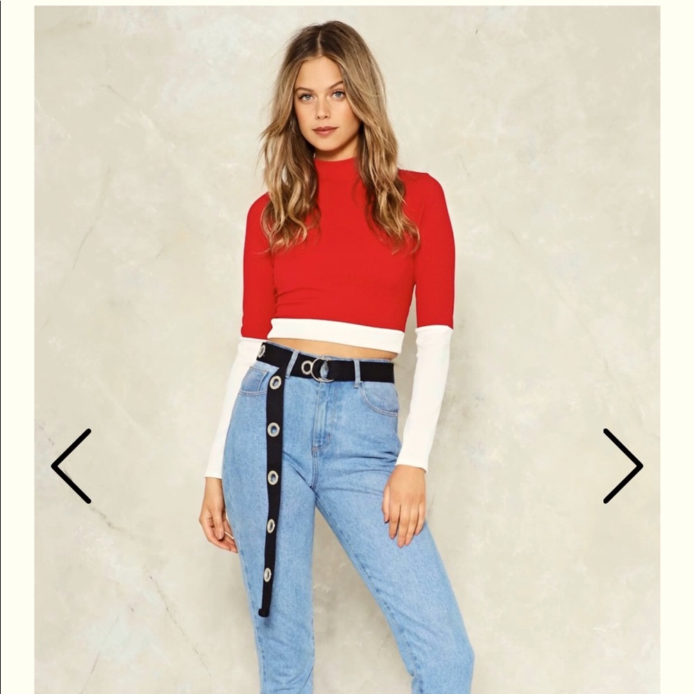 'NASTY GAL' Ribbed Crop Top